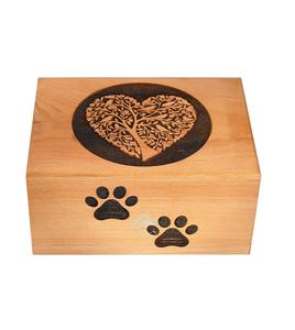 Paw Tree Life Heart Engraved Rosewood Pet Urn for <b>Dogs</b> Cats <b>Memorial</b> Keepsake Urns for Ashes, Wooden <b>Box</b> Cremation Urn - Product Image 5