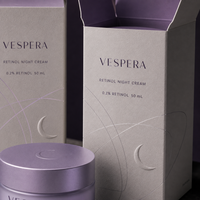 Caja de Embalaje Plegable Personalizada para Crema de Noche con Retinol, Cartón para Envase de 50 ml, Marca Privada, OEM, ODM, Proveedor Mayorista