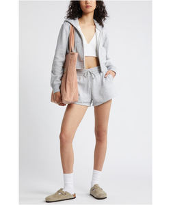 เสื้อสวมหัวมีฮู้ดตัวยาวสำหรับผู้หญิงผ้าคอตตอน100% มีโลโก้ด้านหน้าสำหรับฤดูใบไม้ร่วง - Product Image 5