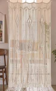 Elegant Macrame Door <b>Curtain</b> for Everyday <b>Spaces</b> Handcrafted with Soft Flow Rectangle Shape for Diwali Decor - Product Image 2