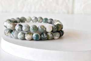 Premium Natural Healing Tree Agate 8mm Round Crystal <b>Bracelet</b> At Wholesale Price For Meditation Jewelry - Product Image 6