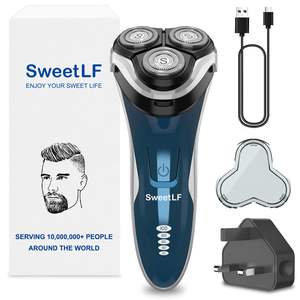 Afeitadora Eléctrica Rotativa para Hombre, 120 Minutos de Uso en Seco y Húmedo, Impermeable con Pantalla LED, Recortadora Extraíble, IPX7, Afeitadora Facial Lavable - Product Image 2