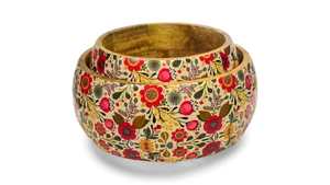 Bol rond en bois pour décoration d'intérieur écologique - Product Image 4