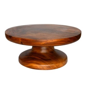 Servidor de pastel de madera con acabado Natural, decoración de vajilla de calidad sostenible, soporte para servir pasteles con calidad duradera - Product Image 4