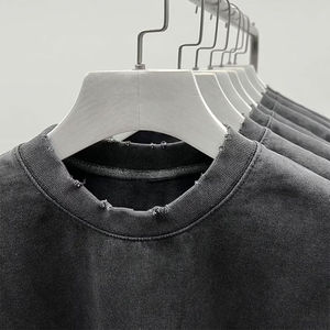 เสื้อยืดโอเวอร์ไซส์ทรงบ็อกซี่ผ้าฝ้าย 100% คุณภาพสูง ลายหินหนัก ลายหิมะ  พร้อมโลโก้สั่งทำพิเศษ  แบบทำสีซีดสไตล์วินเทจ - Product Image 2