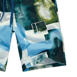 Custom Printed Breathable Casual Men's Shorts with Button <b>Detail</b> Oxford Fabric Elastic Waist-OEM Service Available - Product Image 5