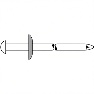Rivets aveugles GESIPA PolyGrip 4,8 x 10 mm en aluminium/acier inoxydable, lot de 50 clips - Product Image 3