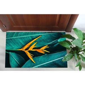 Tapis imprimé de fleurs tropicales : Décoration de bureau, botanique, grand format, facile à nettoyer, tapis en velours - Product Image 5