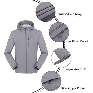 Oem nuevo estilo transpirable chaqueta impermeable hombre estilo simple al aire libre chaquetas de concha suave para hombres - Product Image 4
