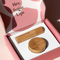Kit de lèvres d'impression de conception personnalisée boîte postale d'emballage boîte postale en carton ondulé rose de petite taille avec logo en feuille d'or