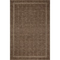 Custom Brown Wool Rug Hand Tufted High Low Pile Textured Geometric Carpet Modern Living Room Bedroom Decorative Floor Covering