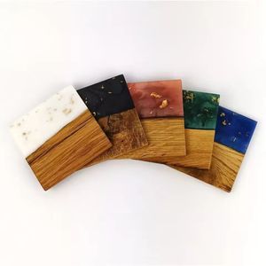 Dessous de verre moderne en résine époxy fait à la main Tapis de thé pour boissons de haute qualité nouvellement conçu d'Inde - Product Image 3