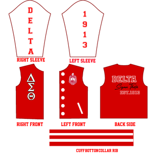 Chaqueta de Satén Delta Sigma Theta, Chaqueta Universitaria Griega de la Hermandad DST, Chaqueta Personalizada para Hombres y Mujeres - Product Image 4