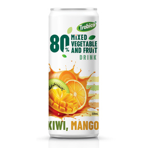 Bebida de Frutas y Verduras Mixtas Trobico, 80% Jugo, Dieta, 12 Meses de Duración, en Lata de Aluminio Elegante - Product Image 4