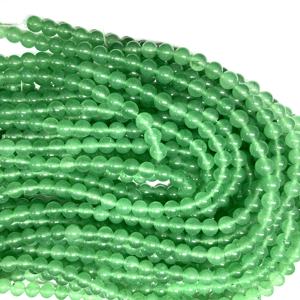 ลูกปัดหยกควอตซ์สีเขียวธรรมชาติขนาด 8 มม. คุณภาพสูง ขายส่ง พร้อมใบรับรอง IGI ราคาโรงงานแฟชั่นชานแนล - Product Image 3
