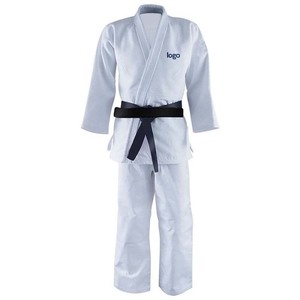 Kimono de BJJ Azul con Logotipo en la Manga Izquierda, Algodón Resistente, Unisex para Adultos, Ropa de Artes Marciales, Corte Regular, Impresión Térmica, Ligero - Product Image 3