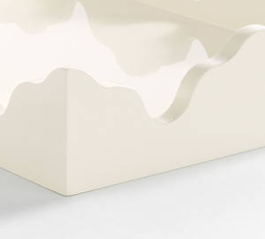 Produit tendance haut de gamme plateau de service en laque festonnée plateaux de service de couleur personnalisée pour la décoration de l'hôtel et de la maison de restaurant - Product Image 3