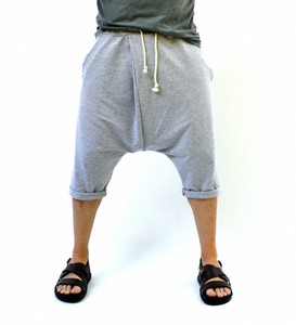 Pantalones Cortos Deportivos Holgados de Estilo Hip Hop para Hombre, Transpirables, Personalizados, con Entrepierna Caída, para Verano, 100% Algodón/Poliéster, Color Sólido - Product Image 5