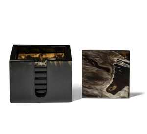 Posavasos de Cuerno de Búfalo Real de Alta Calidad con Ágata Pulida y Estilo Animal para Decoración del Hogar y Cocina, Precio Competitivo, India - Product Image 4