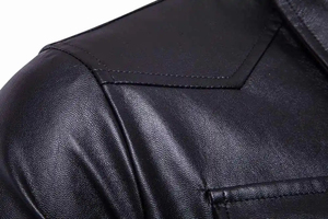 Chaquetas de cuero de invierno personalizadas de alta calidad para hombre, abrigos/chaqueta de cuero cálidos a la moda para hombre - Product Image 4