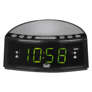 Trevi Digital Alarm Clock Black FM Radio 2 Alarms <b>Desk</b> Clock - Product Image 2