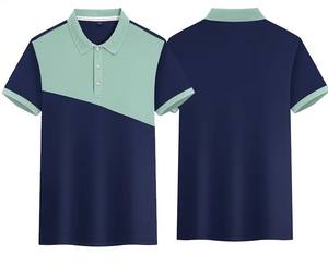 Polo personalizado de 5 colores, camisa de solapa deportiva transpirable con logotipo DIY/impresión de texto | Diseño de manga corta de bloque de color - Product Image 2