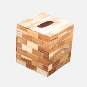 Caja de pañuelos hecha de madera de bambú, caja de pañuelos de vajilla de fiesta de boda para eventos de diseño elegante, uso a bajo precio - Product Image 1