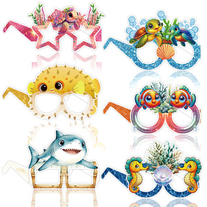 Ocean Animal Paper Glasses Photo Booth <b>Props</b> <b>for</b> Under the Sea Birthday <b>Party</b> Decorations - Product Image 6