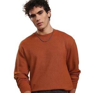 Wholesale 100% Cotton Pullover Sweatshirts for Men Custom Multi-Color Comfortable Long Sleeves High Quality <b>Winter</b> Wear Solid - Product Image 3