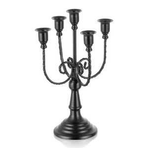 Candelabre décoratif à 5 bras en métal argenté, finition aluminium poli, pour décoration intérieure – Meilleures ventes - Product Image 5