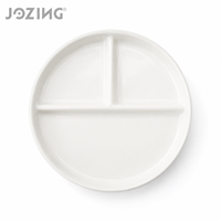 Ensemble d'assiettes divisées en céramique blanche JOZING, écologiques, plateau de service sectionnel, assiettes à déjeuner, compatibles lave-vaisselle, directement de l'usine