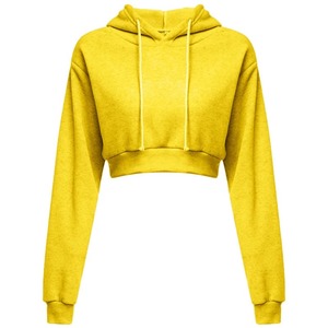 Women's Casual Long <b>Sleeve</b> Pullover Hoodie 100% Cotton Solid Color <b>Short</b> <b>Sweatshirt</b> Top with Front Logo for Winter - Product Image 2