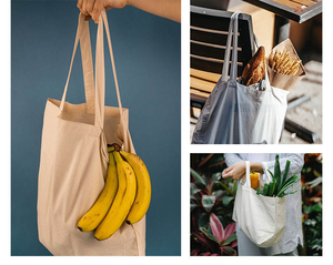 Premium High Quality Custom Printed Eco-Friendly Blank Shopping Bag <b>Plain</b> Recycled Organic Cotton <b>Canvas</b> Tote Bag with Logo - Product Image 5