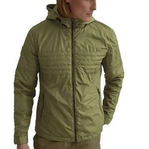 Men's High Street Outdoor Windbreaker Jackets Spring Wear <b>Canvas</b> Polyester/Nylon Waterproof Hooded Solid Color - Product Image 3