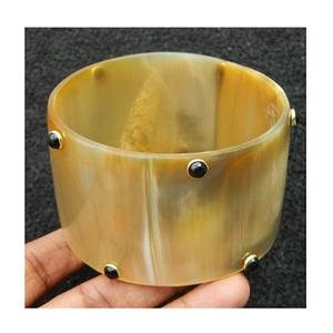 Brazaletes de Hueso Natural con Incrustaciones Blancas, Accesorios de Joyería de Moda, Hechos a Mano, Elegantes, a Bajo Precio - Product Image 6