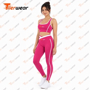 Yoga Activewear Set High Waist <b>Leggings</b> <b>Crop</b> Sports Bra Fitness Workout Clothing Gym Training Outfit Custom Private Label OEM - Product Image 3
