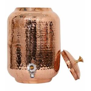 Conception personnalisée fabriquée en Inde Le plus récent distributeur d'eau 100% cuivre potable artisanat en Inde avec qualité d'exportation - Product Image 2