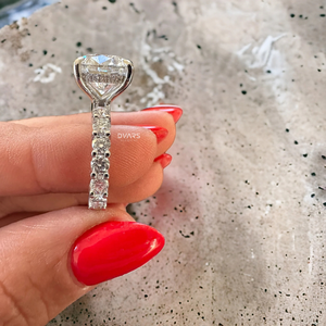 Bague de fiançailles élégante en diamant de laboratoire pour femmes mariage bijoux fins cadeau de mariée bague de créateur certifiée VVS clarté IGI - Product Image 6