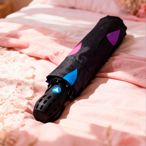 Mini ombrello tascabile semi-automatico con design a tre pieghe che cambia colore alla pioggia, divertente e comodo da usare - Product Image 2