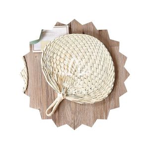 พัดลมระบายความร้อนทำมือรูปใบปาล์ม2025บัวสีน้ำเงินสำหรับเป็นของขวัญและของตกแต่งงานแต่งงาน - Product Image 1