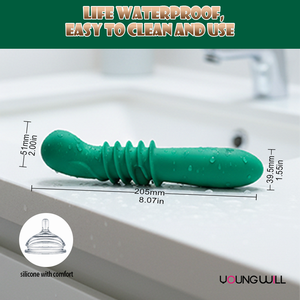 Vibrador Erótico Recargable por USB, Impermeable, con Motor Silencioso y Potente, Diseño Ergonómico Curvo con Espiral Verde Oscuro, Estimulación del Punto <span class=keywords><strong>G</strong></span> - Product Image 4