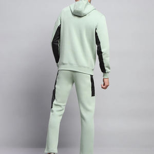 Traje deportivo unisex de algodón de alta calidad bordado personalizado estampado logotipo transpirable con capucha pantalones de chándal conjunto de otoño al por mayor - Product Image 2