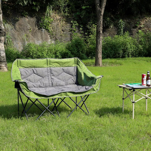 Vente en gros de chaise de camping en plein air en acier inoxydable portable pliable double meubles de jardin fabriqués au Vietnam - Product Image 1