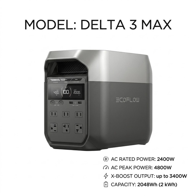 Smart LiFePO4 Expansion Battery Pack Eco-Friendly Lithium Ion for Delta 2/Delta 3/Delta 3 Series Power 1024Wh/2048Wh
