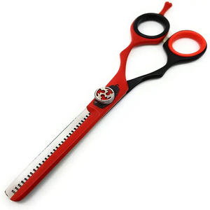 Ciseaux de kit de barbier de coiffure professionnel de haute qualité, kit de couleur rouge ensemble de cisailles de barbier amincissantes Kit de salon de barbier - Product Image 4