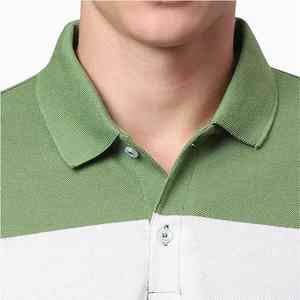 2025 nueva moda para hombres para Polo camiseta algodón poliéster hecho Pakistán patrón sólido cuello alto manga corta antiarrugas - Product Image 5