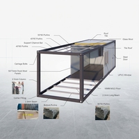 ZYBOX Maison préfabriquée détachable de 10 pieds, 20 pieds, 40 pieds, maison miniature de luxe, conteneur modulaire préfabriqué, maison de camping, maison conteneur détachable