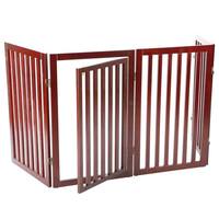 Barrière pour chien en bois, fermeture à bouton en bois d'acacia, imperméable, coupe-vent, montage facile, mobile, respectueuse de l'environnement, solide