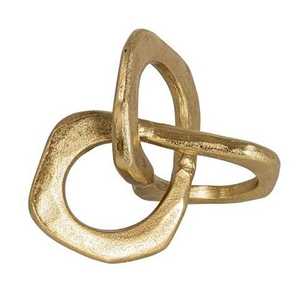 Escultura de Mesa de Metal Duradera y Atractiva con Acabado Dorado, Escultura Moderna para Decoración del Hogar, Adorno de Escultura - Product Image 1