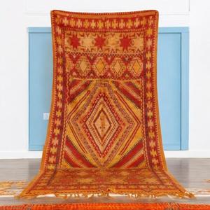 พรมโมร็อกโกแท้ ทำมือจากขนสัตว์ ลายเบอร์เบอร์แบบดั้งเดิม สไตล์วินเทจและโมเดิร์น สำหรับตกแต่งบ้าน - Product Image 1